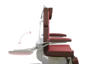 Poltrona Podologica EDGE P_Bracciolo movimento