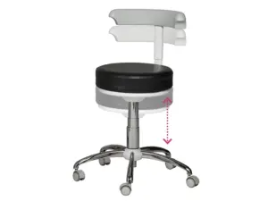 Seggiolino operatore podologico HP GEL_Altezza