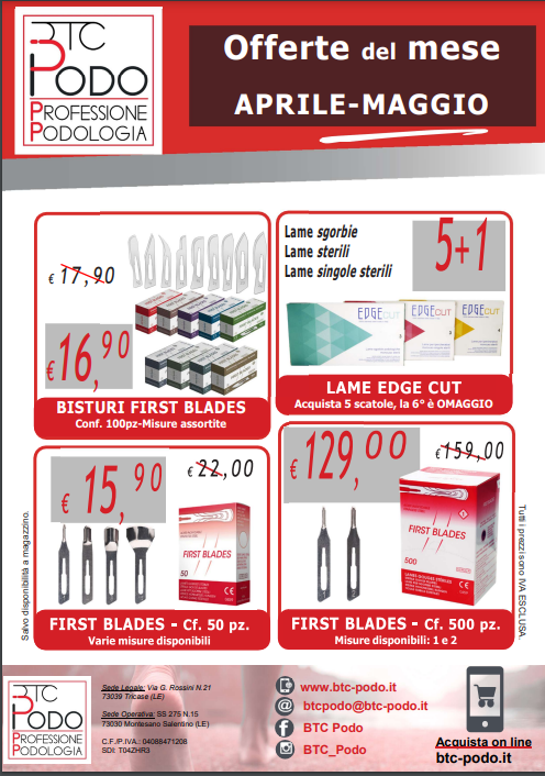 OFFERTE DEL MESE – Aprile/Maggio 2025